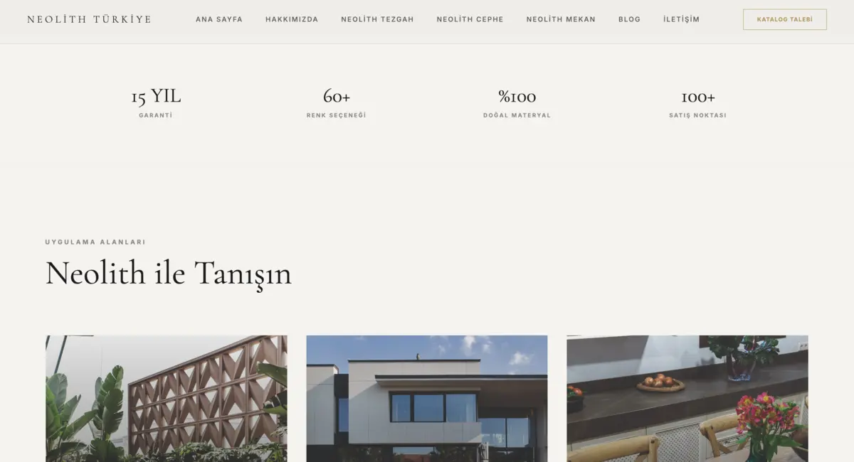 Neolith Turkey · Corporate Web Design - görsel 1
