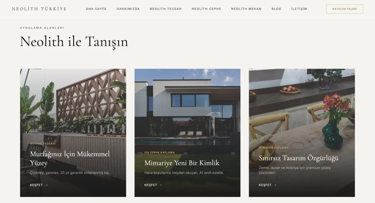 Neolith Turkey · Corporate Web Design - görsel 2