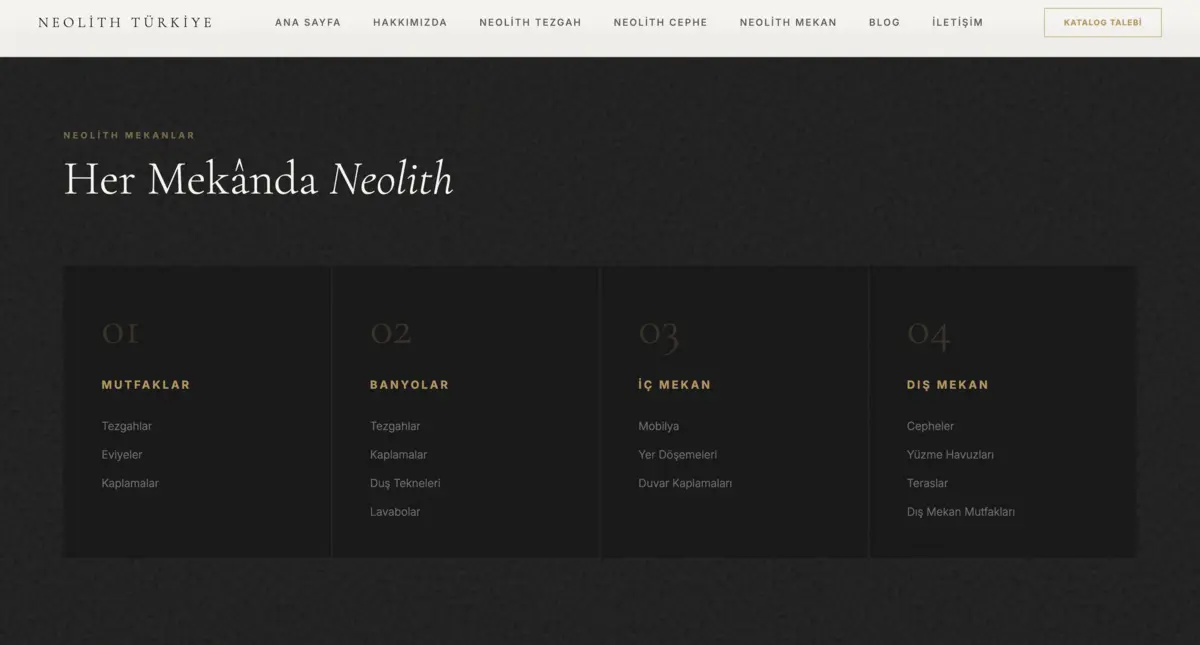 Neolith Turkey · Corporate Web Design - görsel 3