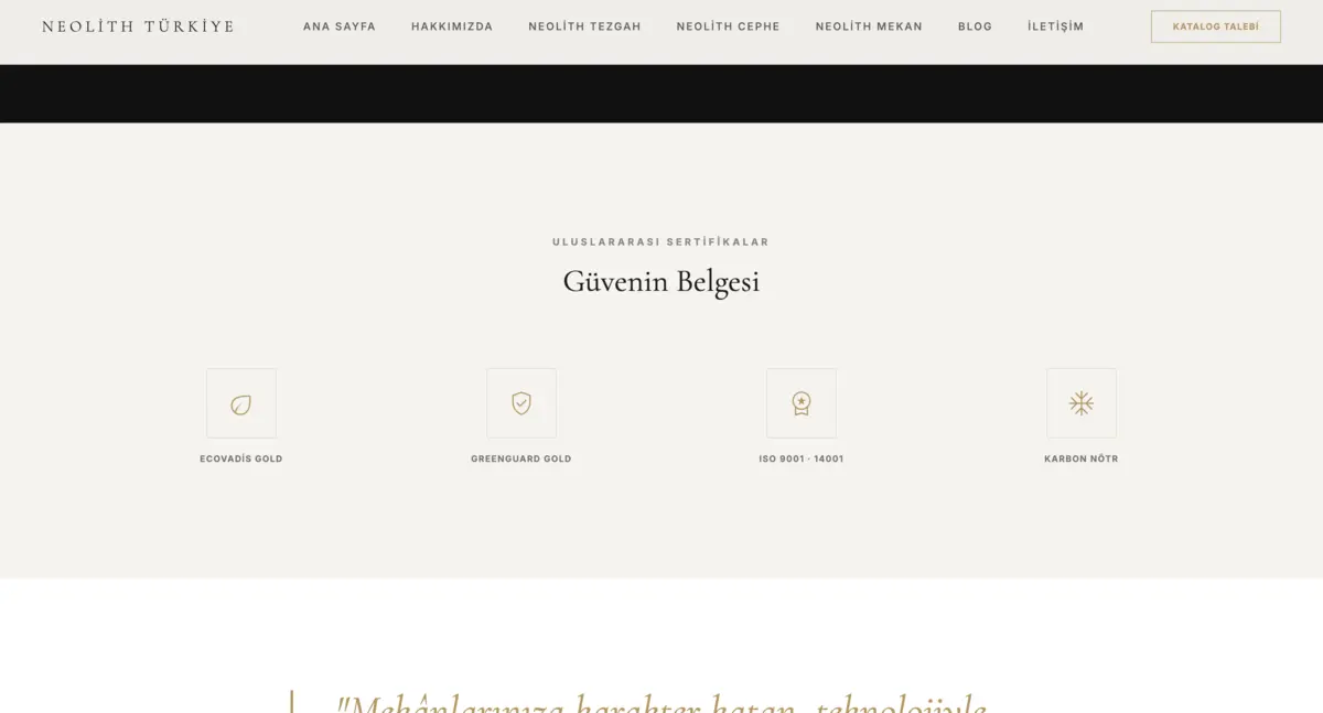 Neolith Turkey · Corporate Web Design - görsel 7