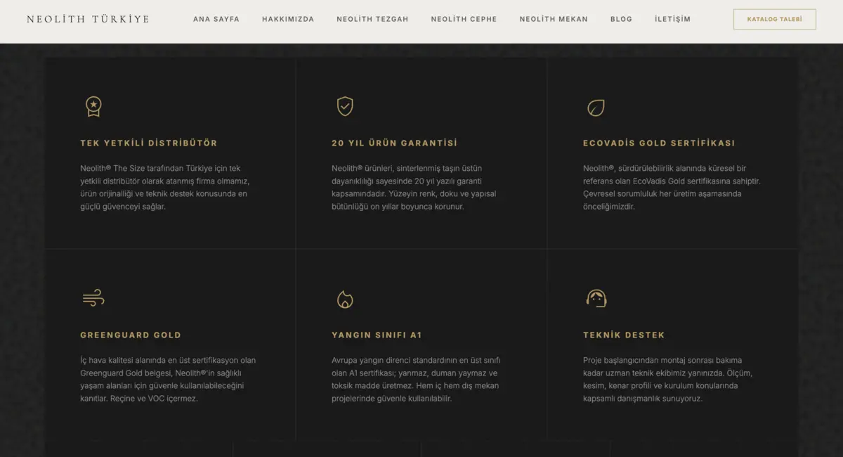 Neolith Turkey · Corporate Web Design - görsel 10