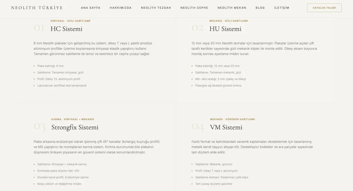 Neolith Turkey · Corporate Web Design - görsel 18