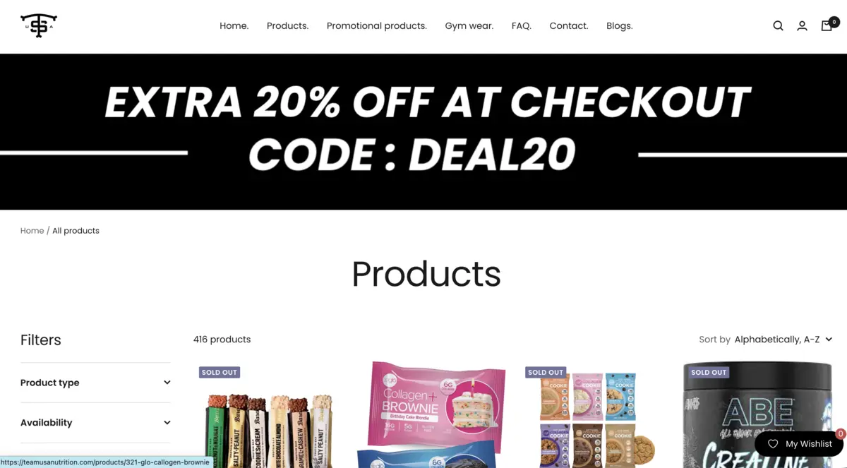 Team USA Nutrition · E-Ticaret Sitesi - görsel 2