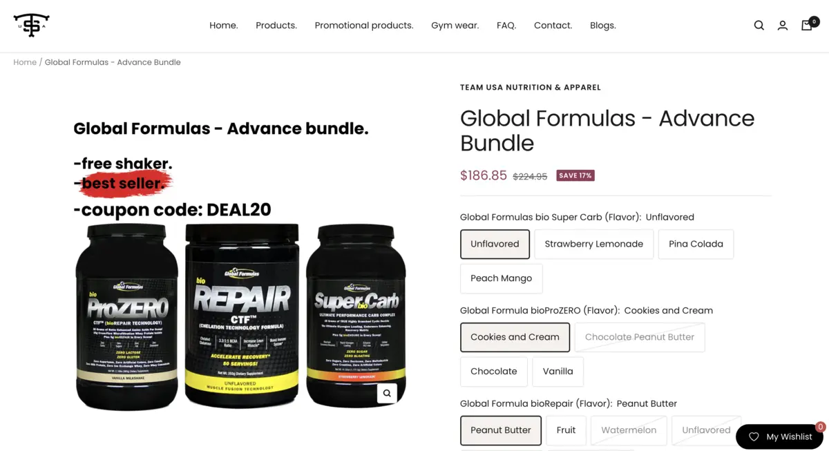 Team USA Nutrition · E-Ticaret Sitesi - görsel 4