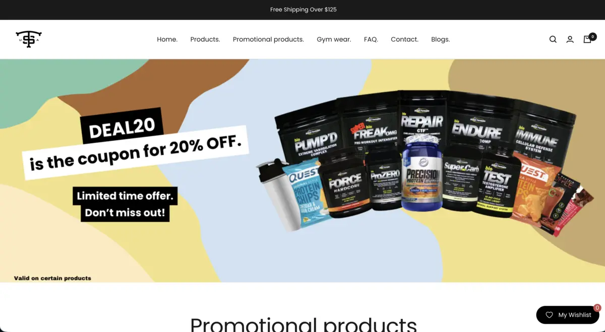 TEAM USA NUTRITION - E-COMMERCE SITE & PLATFORM