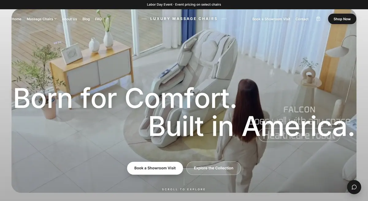 LUXURY MASSAGE CHAIRS - E-COMMERCE SITE & PLATFORM