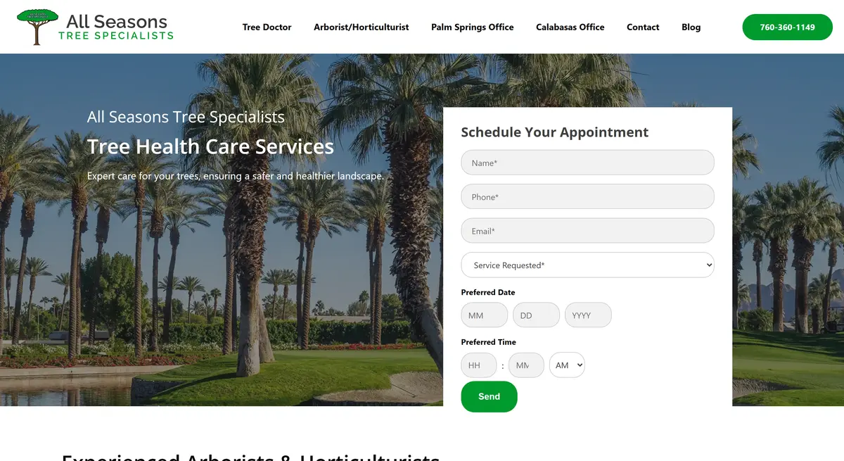 ALL SEASONS TREE SPECIALISTS - CORPORATE WEBSITE