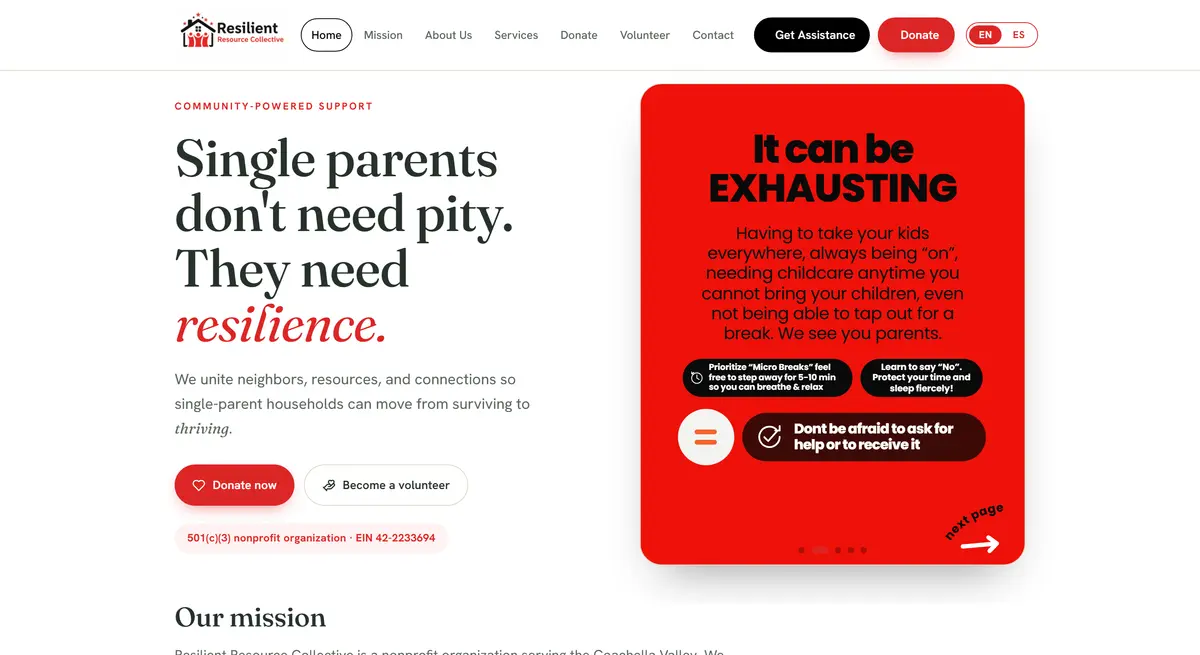 RESILIENT RESOURCE COLLECTIVE - DONATION PLATFORM