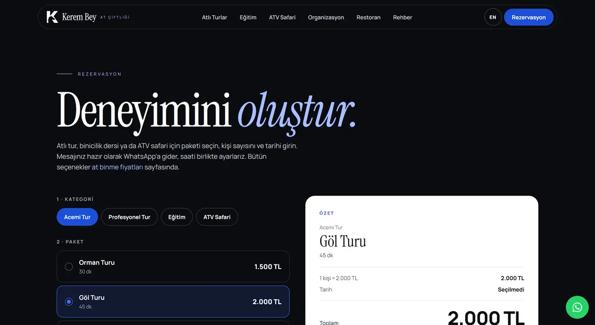 Kerem Bey Horse Farm · Bilingual Website - görsel 3