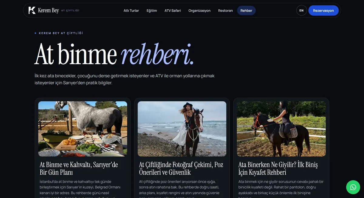 Kerem Bey Horse Farm · Bilingual Website - görsel 4