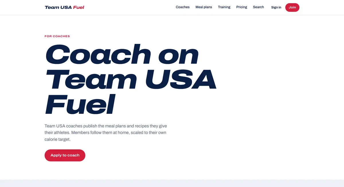 Team USA Fuel · Beslenme ve Antrenman Platformu - görsel 5