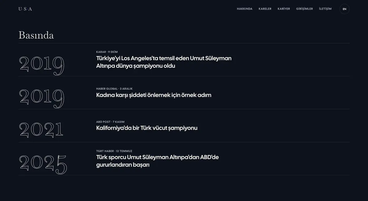 Umut Süleyman Altınpa · Kişisel Marka Sitesi - görsel 5